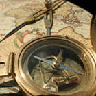Map with compass