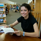 Teenager studying